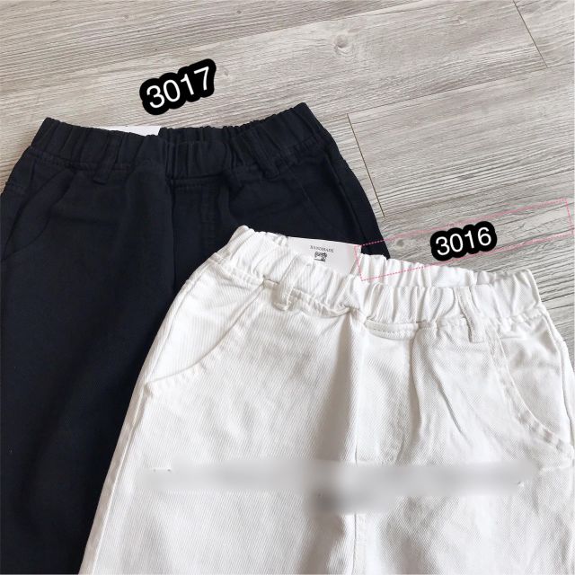 Quần jean lửng ống ngố lưng thun kèm hình thật