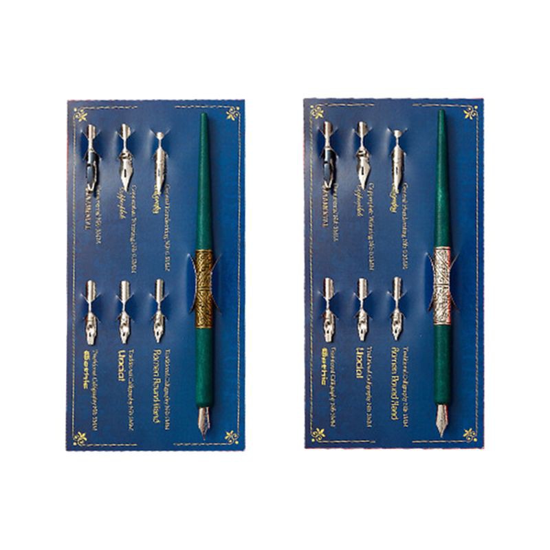 Dụng Cụ Đựng Bút Viết Thư Pháp Với 6 Ngòi Bút