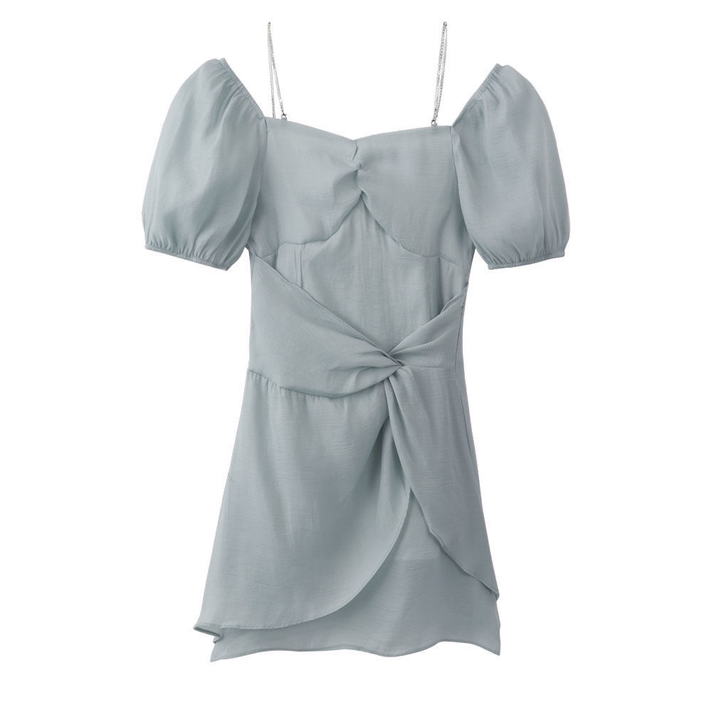 Đầm thiết kế hai dây phong cách pháp cổ điển 2021 thời trang mùa hè dành cho nữ