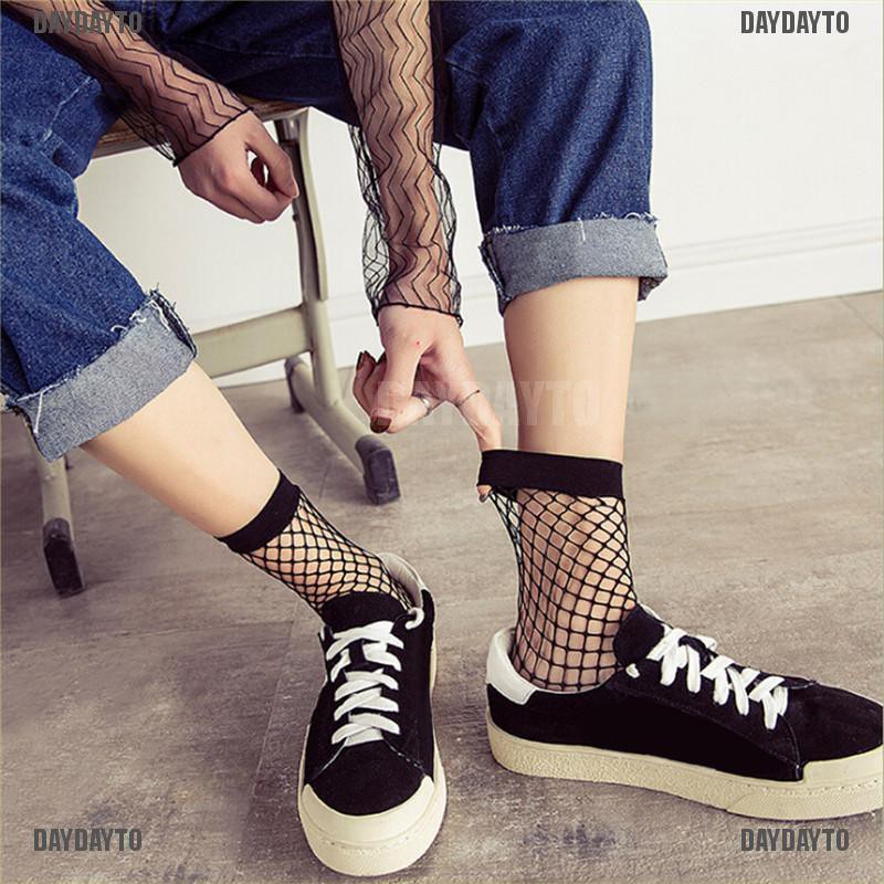 Vớ Lưới Cổ Cao Màu Đen Thời Trang Quyến Rũ Cho Nữ