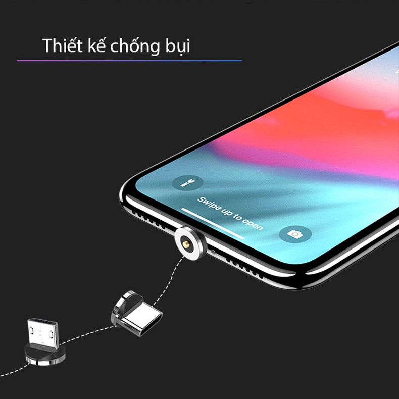Đế Sạc Nhanh FLOVEME Nam Châm 3 Trong 1 Xem Phim Tiện Lợi - Đa chức năng hỗ trợ dành cho ip,TYPE-C ,Micro USB