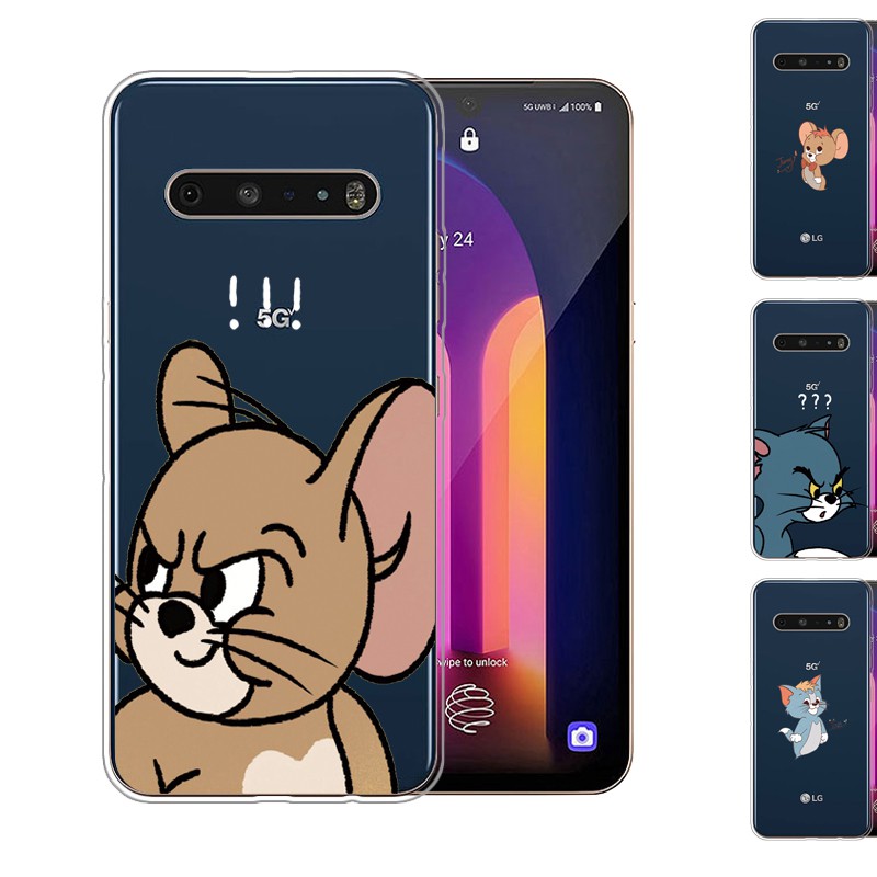 LG G8 ThinQ G7 G6 LG V60 ThinQ V50 V40 V30 vỏ điện thoại Trong suốt Phone Case Baby Tom and Jerry Cover