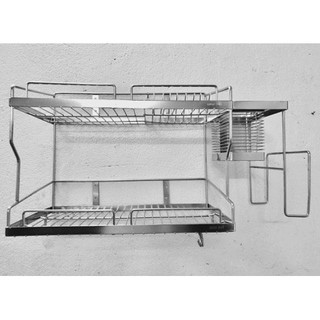 KỆ TREO TƯỜNG CHÉN ĐĨA LIÊN HOÀN INOX 304 ( 28X50X2T)