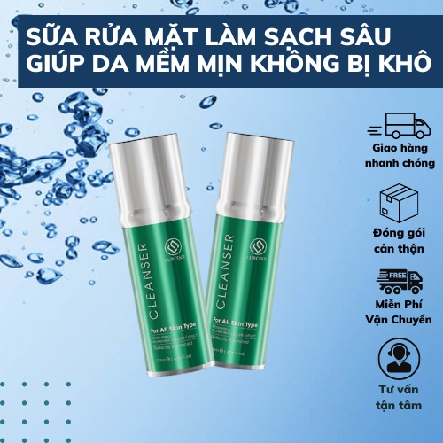 Sữa Rửa Mặt Làm Sạch Sâu, Ngăn Ngừa Mụn Cho Da Dầu Mụn, Da Khô, Da Hỗn Hợp, Lurcinn Cleanser