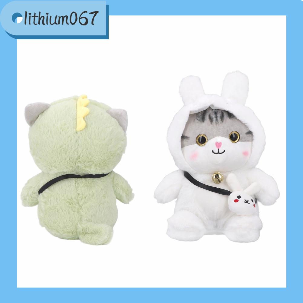 Lithium067 Lithium067 Mèo nhồi bông Đồ chơi trẻ em Phim hoạt hình dễ thương Động vật sang trọng Búp bê Trang trí Quà tặng sinh nhật cho bạn gái