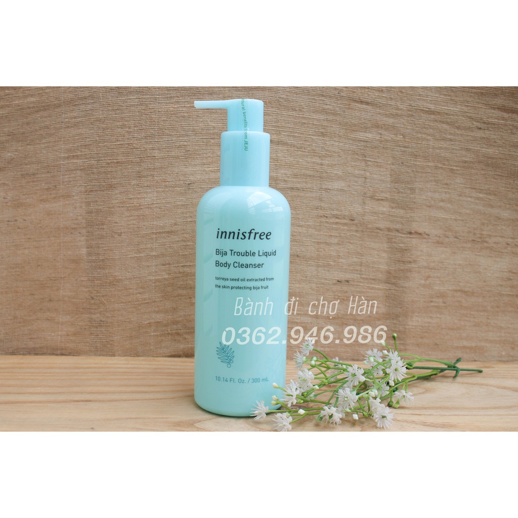 Sữa tắm dành cho mụn cơ thể Innisfree Bija Trouble Liquid Body Cleanser 300ml