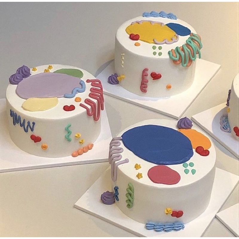 Bánh kem vẽ cốt bánh 14cm