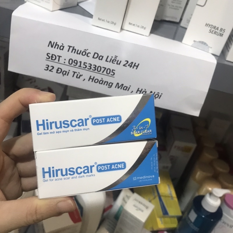 Hiruscar Post Acne, gel chăm sóc mụn thâm và sẹo mụn
