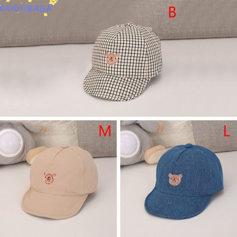 Mũ Lưỡi Trai Vải Cotton Viền Mềm In Hình Gấu Kiểu Hip-Hop Cá Tính Cho Bé