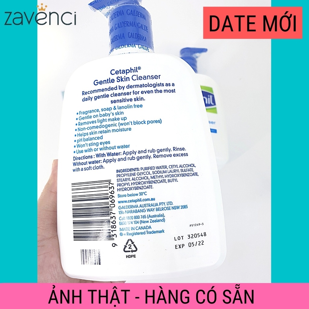 Sữa rửa mặt SR4509299 CETAPHIL Gentle Skin Cleanser Được Bác Sĩ Da Liễu Khuyên Dùng (Date mới 500ml)