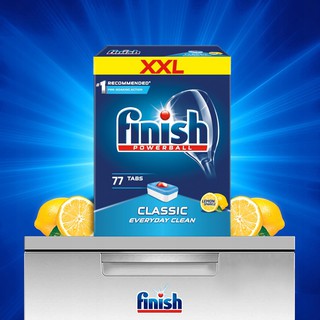 Viên rửa bát Finish 77 viên hương chanh nhập khẩu Đức Dành cho máy rửa chén 8-9-10-12-13-14 bộ