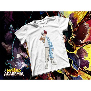 Áo thun Cotton Unisex - Anime - My Hero Academia - Todoroki shoto