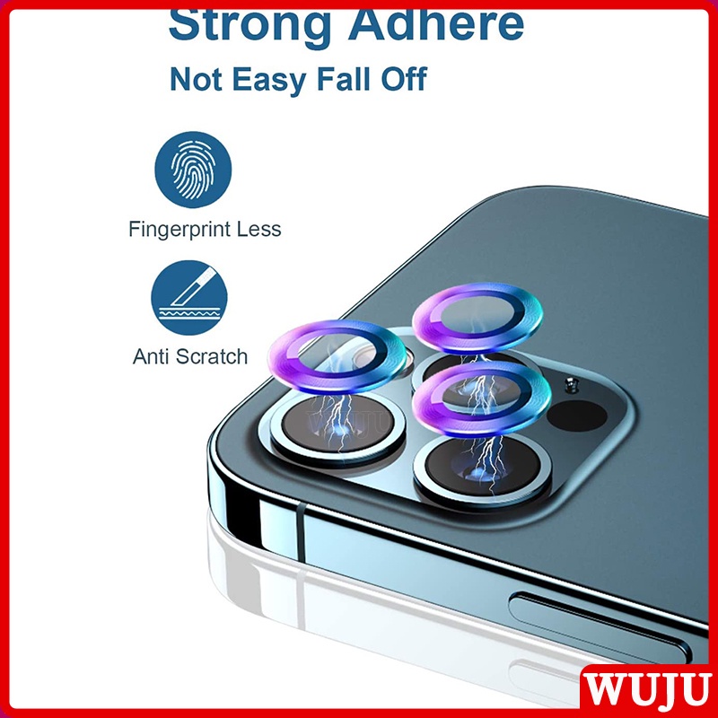 WUJU Miếng Dán Cường Lực Bảo Vệ Camera tương thích Cho iPhone 11 12 13 14 Pro Max 14 Plus 12 13 mini