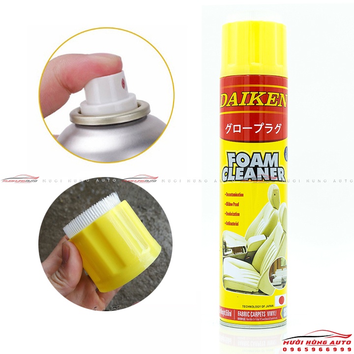 DAIKEN FOAM CLEANER Vệ Sinh Bảo Dưỡng Nệm Ghế Da Xe Hơi