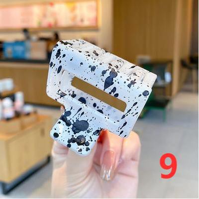 Kẹp tóc càng cua Hàn Quốc nữ đẹp dễ thương kiểu dáng trắng đen T009