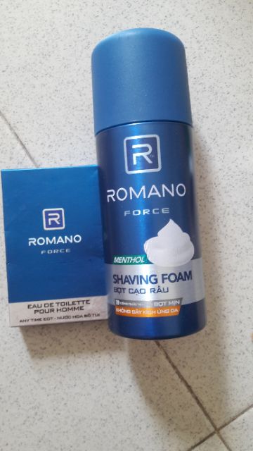 (Tặng kèm nước hoa 18ml)Bọt cạo râu Romano 175ml (classic hoặc Force)