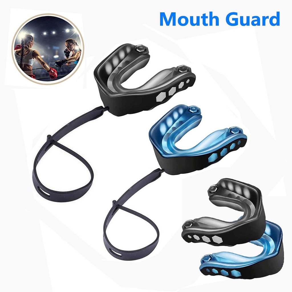 Lakamier Đai Bảo Vệ Miệng Khi Chơi Bóng Rổ / Bóng Đá / Bóng Đá Màu Đen Và Xanh