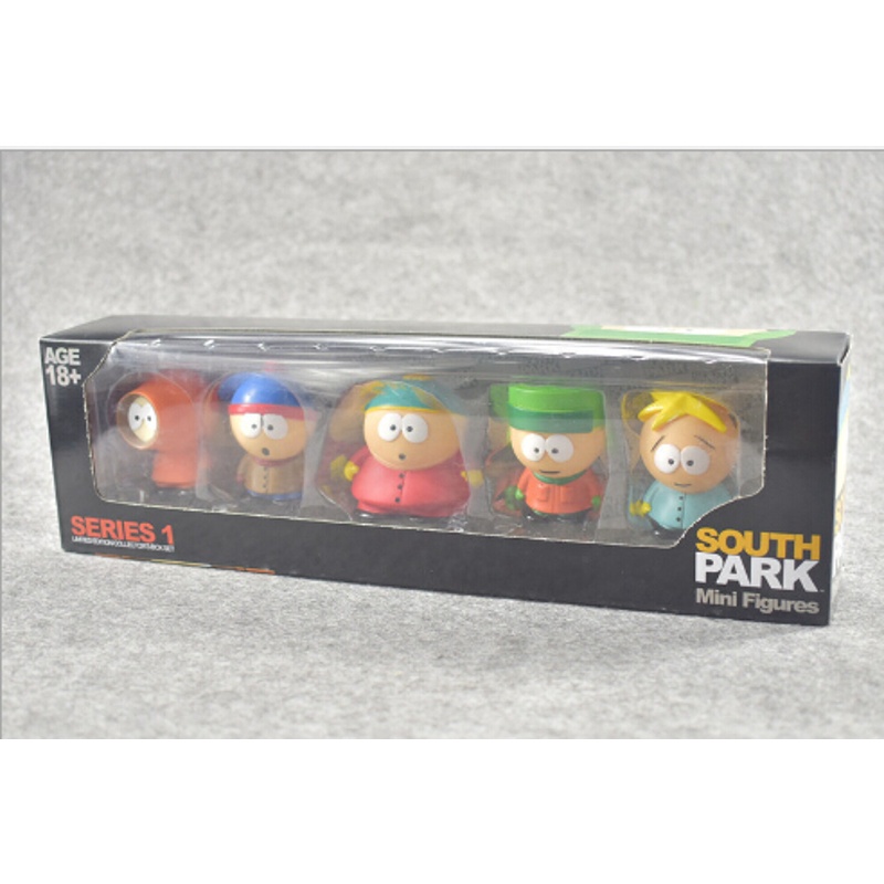 Bộ 5 Nhân Vật Anime Stan Kyle Eric Kenny Leopard Mini 6cm Bằng PVC Kích Thước 6cm