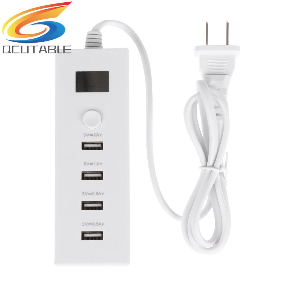 1 Bộ Chia 4 Cổng Sạc Nhanh 5V 2A Phích Cắm US Màu Trắng Tiện Dụng Khi Đi Du Lịch