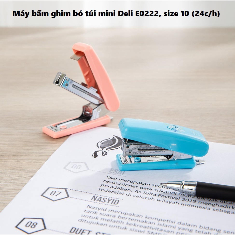 Máy bấm ghim văn phòng Deli, Plus, Pro Office - size 10, size 3 - xoay -0222/0253/PS10/ST100/ST101/ST102/ST105 -Diệp Lạc