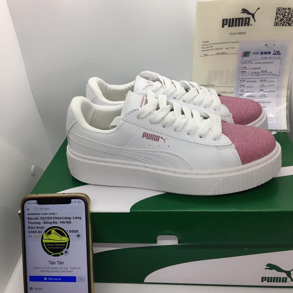 [ FREE SHIP ] giày thể thao, giày sneaker puma mũi hồng nhũ bts rsx  hàng 11 cao cấp đủ size nam nữ Jinx Store