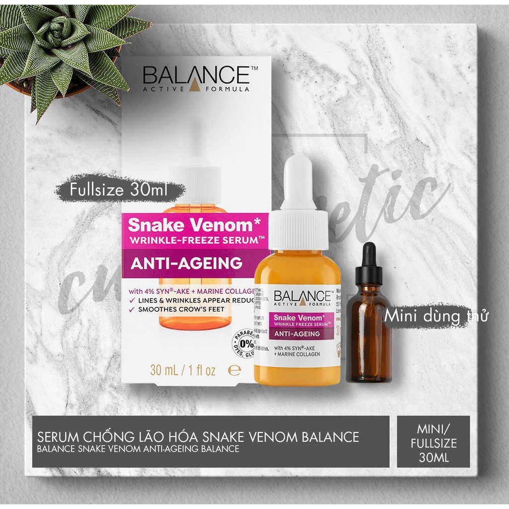 [Mã COSGLORIAT3 -8% đơn 250K] Tinh chất nọc rắn Balance Snake Venom chống nhăn, lão hóa