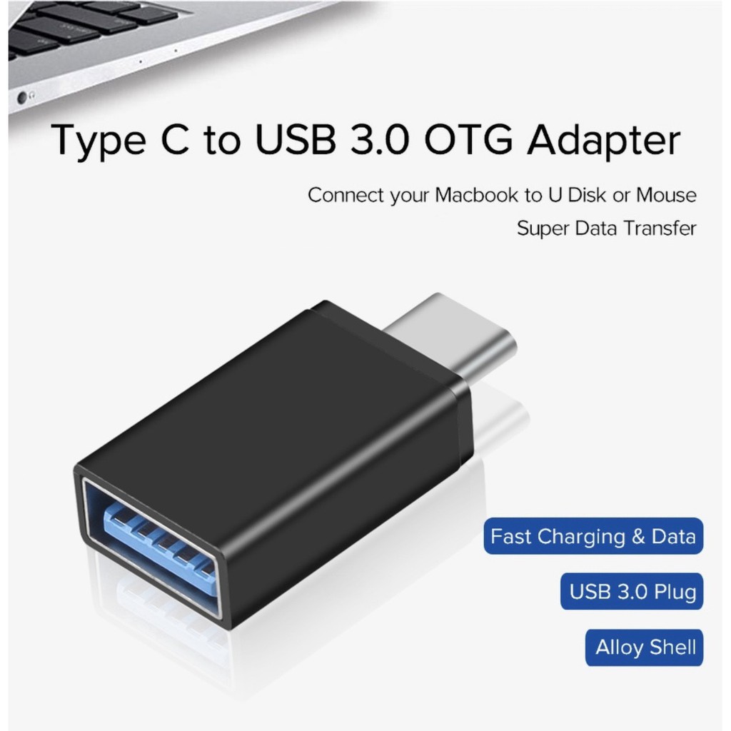 [Mã ELFLASH3 hoàn 10K xu đơn 20K] Đầu Chuyển Đổi Từ Type C Sang Usb 3.0