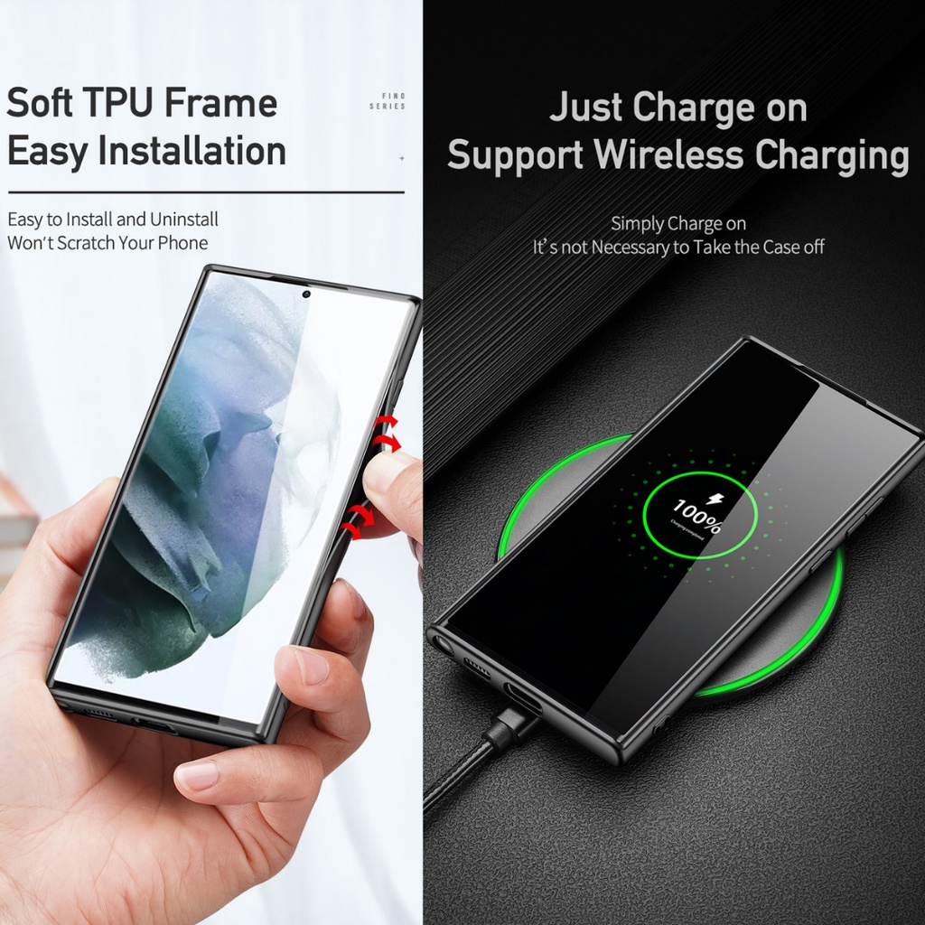 ỐP LƯNG VẢI TẢN NHIỆT Dux Ducks Fino Samsun.g Galaxy S22 PLUS ULTRA 5G