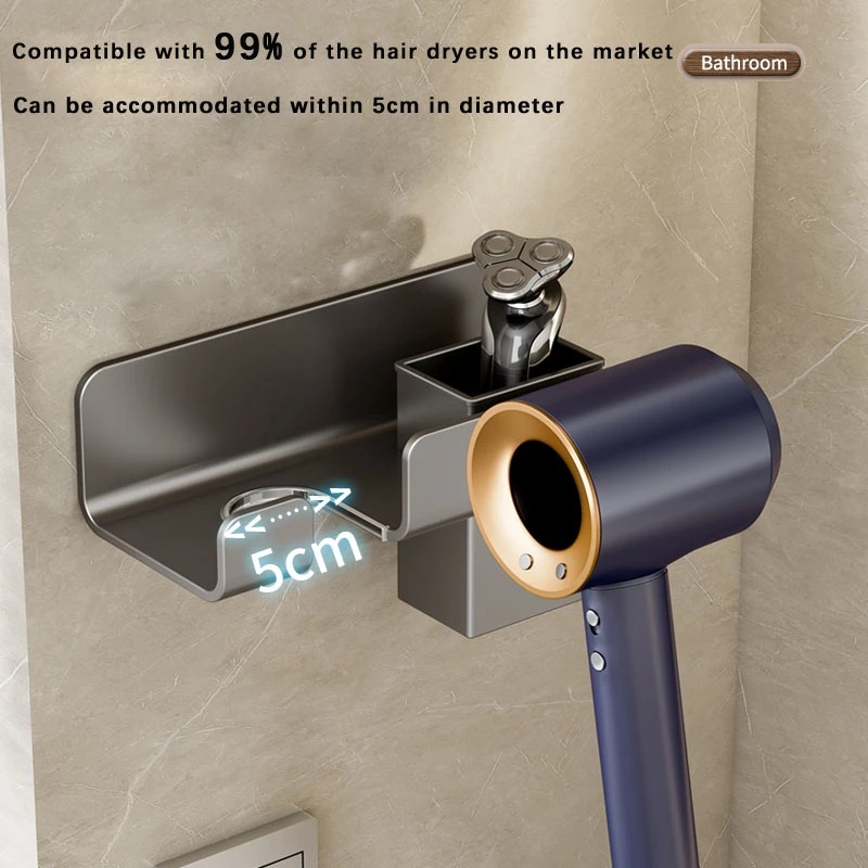 Giá Đỡ Máy Sấy Tóc Gắn Tường Bằng Nhôm Tiện Dụng Cho Dyson
