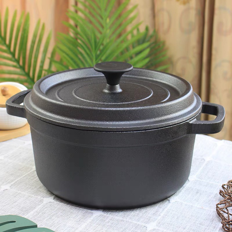 Nồi gang đúc nguyên khối, nồi bếp từ kho cá chống dính LIINKITCHEN