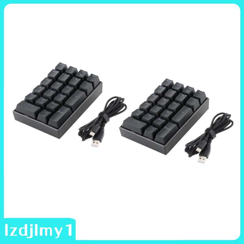 Bàn phím số mini K23 21 phím có đèn LED nền màu xanh dương