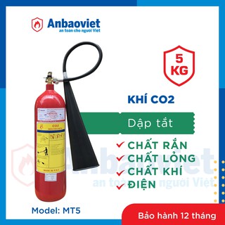 Bình chữa cháy xách tay  5kg , model: MT5 dùng cho nhà hàng, khách sạn, kho xưởng