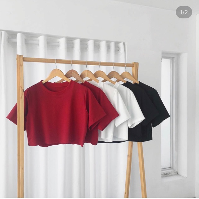 [Mã FAMAYWA giảm 10K đơn 50K] Áo croptop cổ tròn 5 màu (Có ảnh thật) | BigBuy360 - bigbuy360.vn