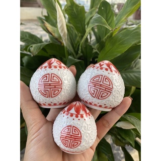 Cóng Chim Vẽ tay men nổi thọ đỏ dùng cho lồng Mi loại cóng 2 cóng to 1 cóng nhỏ
