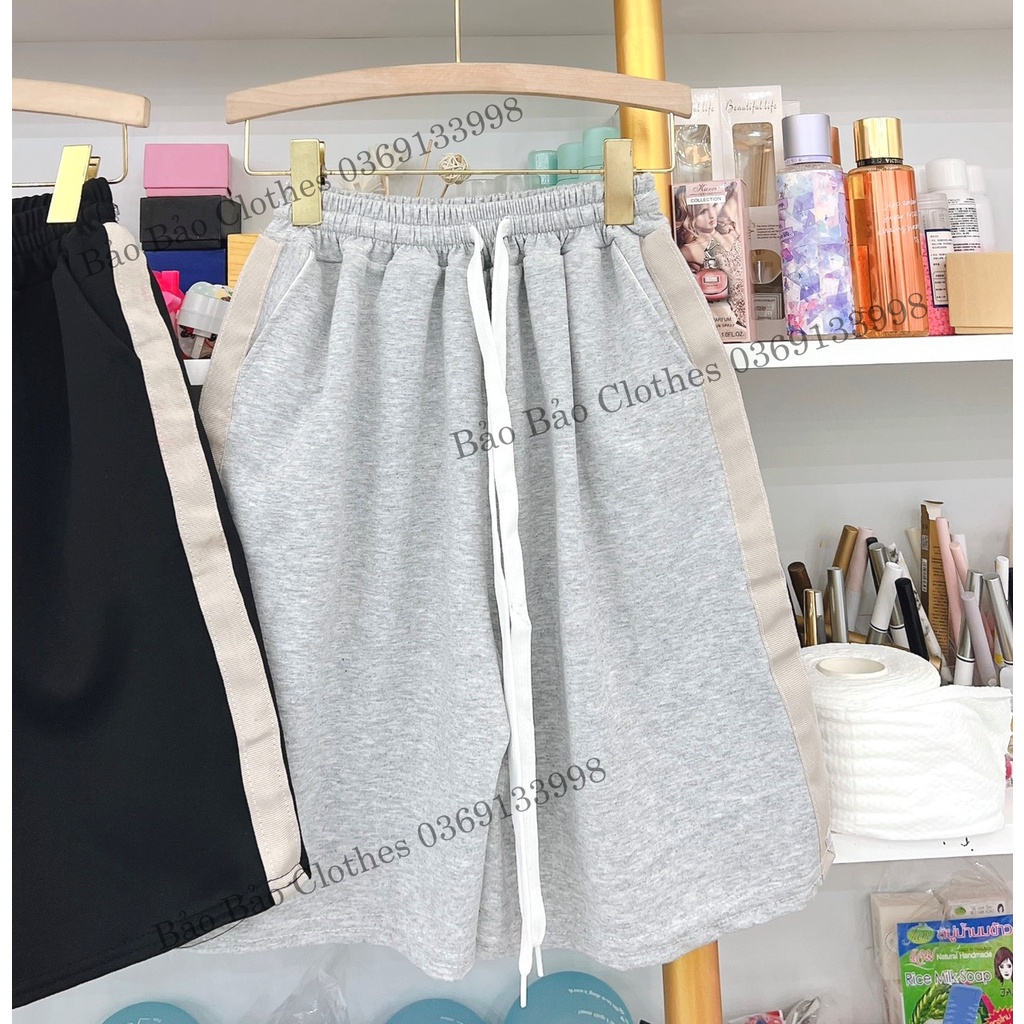 Quần Đùi Ngố Unisex Nam Nữ Đai To Không Gấu  Dáng Rộng  Thể Thao Hot Trend