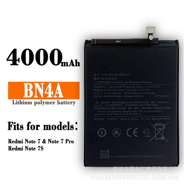 Pin zin Xiaomi Redmi Note 7 / 7 Pro BN4A 4000mAh | Hàng Chính Hãng - Dung lượng gốc | Tặng bộ tháo mở + seal dán