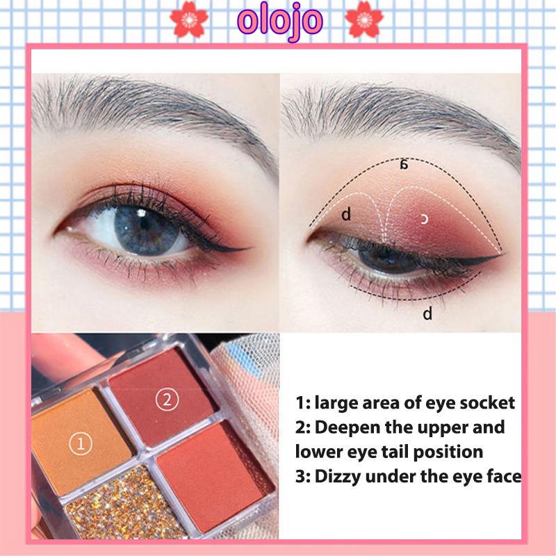 ⚜️Bảng phấn mắt DIKALU bốn màu lì và ánh ngọc trai tông đất thời thượng