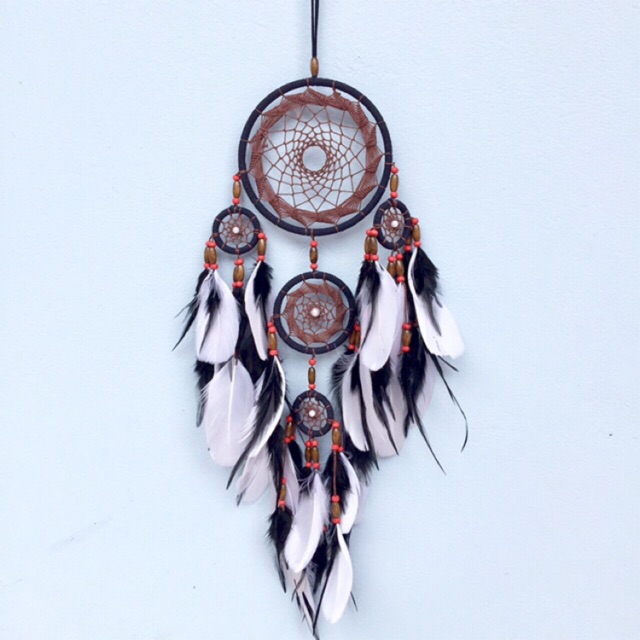 Dreamcatcher trắng đen vitage