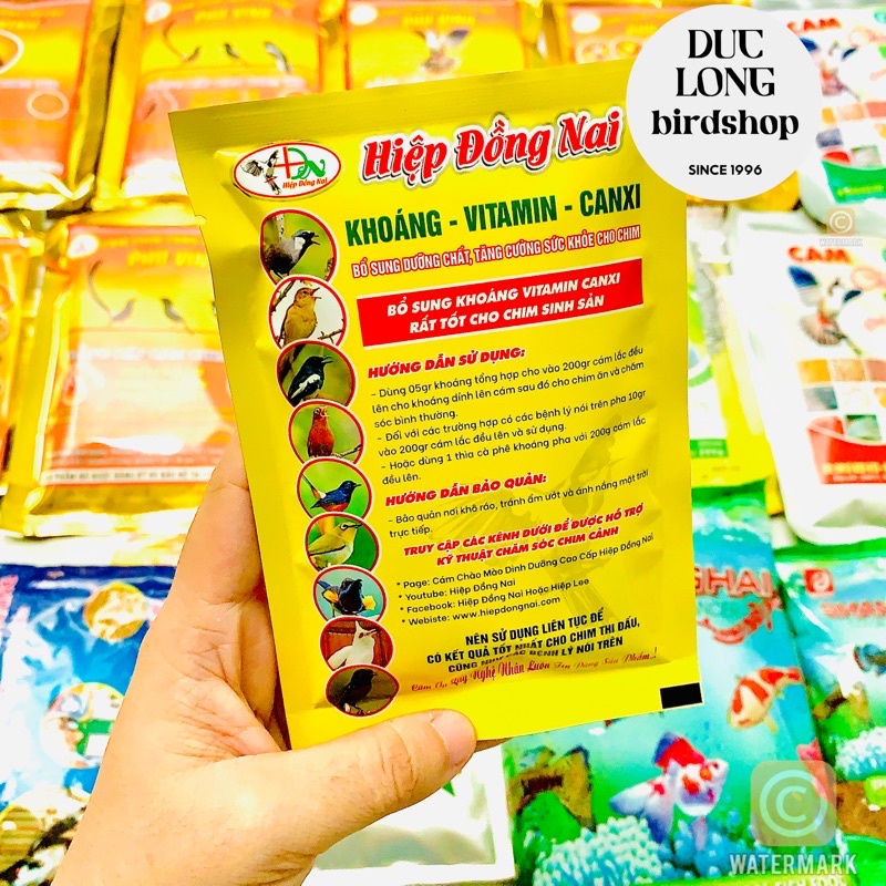 Khoáng - Vitamin - Canxi cho chim cảnh Hiệp Đồng Nai 100g - Thức ăn cho chim cảnh cao cấp