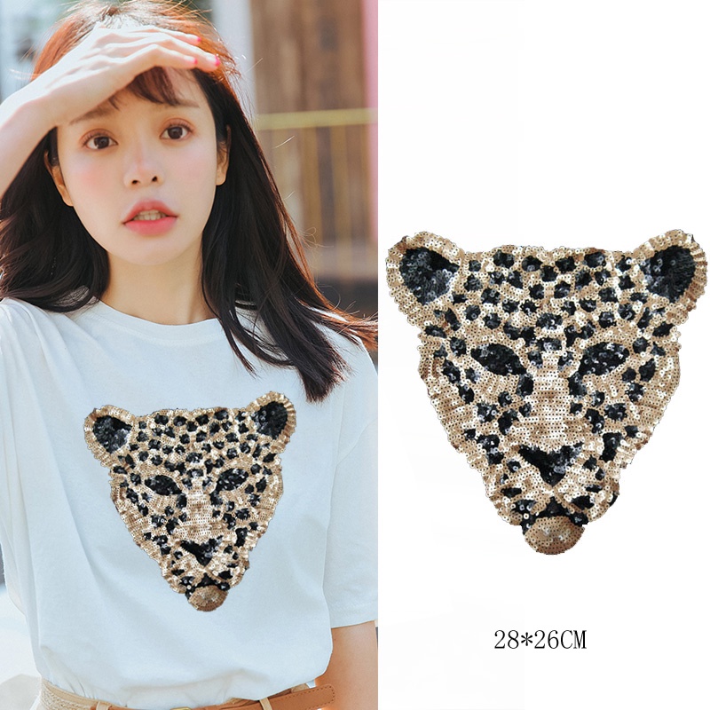 1 Miếng Dán Ủi Quần Áo Hình Hổ, Báo Đốm