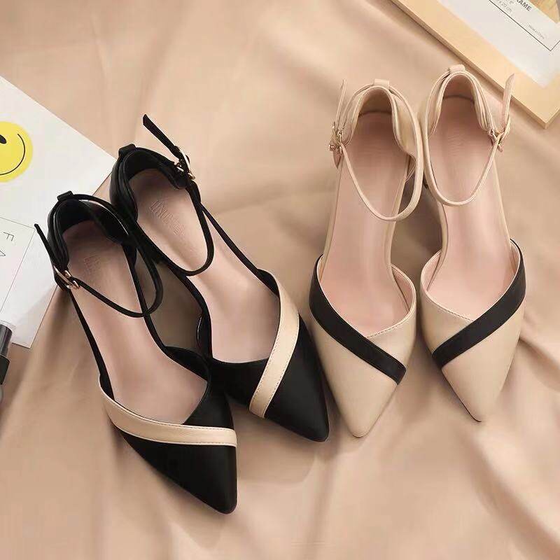 Sandal Bít Mũi Phối Màu Da Mềm Siêu Êm Chân Hot Trend CG-0601