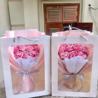 BÓ HOA SÁP 11 BÔNG TẶNG KÈM TÚI ĐÈN LED TRANG TRÍ