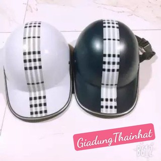 [FREE SHIP] Mũ, Nón bảo hiểm lưỡi trai kẻ sọc đen trắng nam nữ đội nhẹ không đau đầu