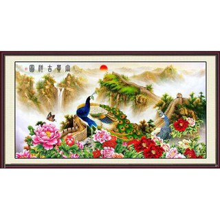 Tranh thêu Đôi công vạn lý trường thành A700 (chưa thêu)