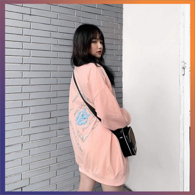 [ Giá Mềm ] Áo sweater dáng rộng HADES HỒNG dưới 70kg siêu hot ( Áo thun Degrey )