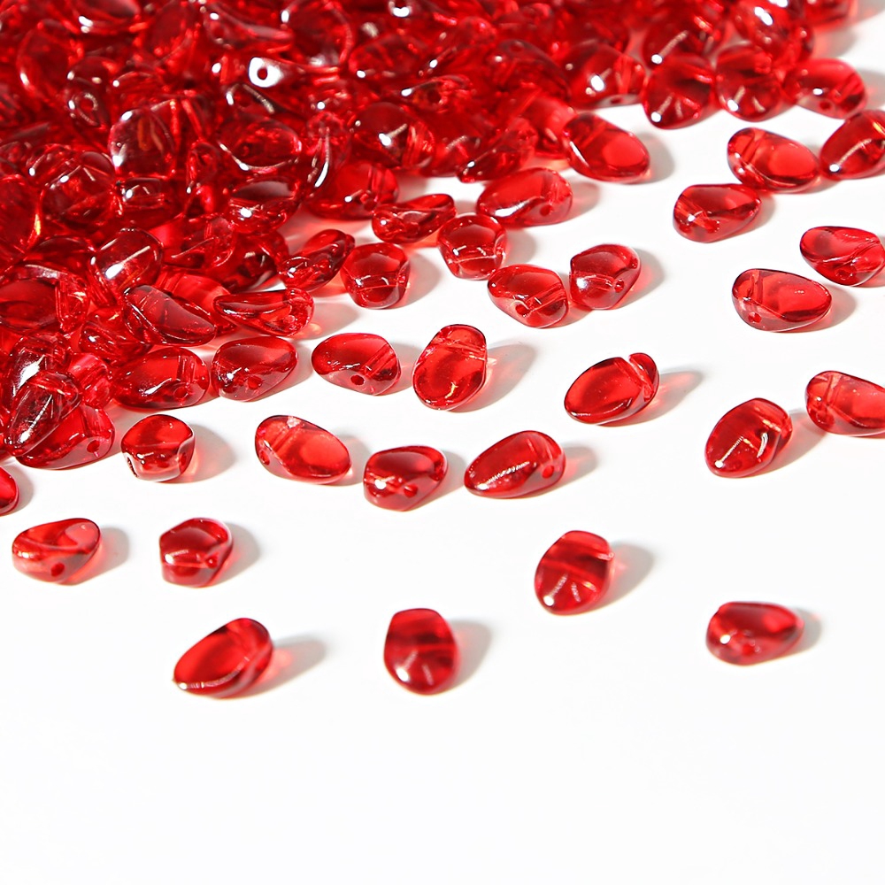 Set 50 hạt thủy tinh mịn phối màu hình giọt nước pha lê dùng làm vòng tay bông tai trang sức kẹp tóc thủ công 6x8mm