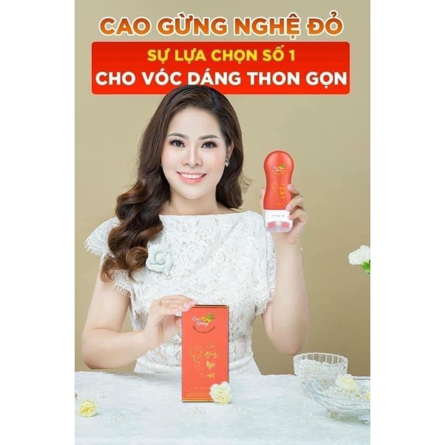 Tan Mỡ Cao Gừng Nghệ Đỏ -Cao Gừng Cát Tường Mẫu Mới Tan Mỡ Vùng Eo, Đùi, Bắp Tay, Bắp Chân, Nọng Cằm Dung Tích 180ml