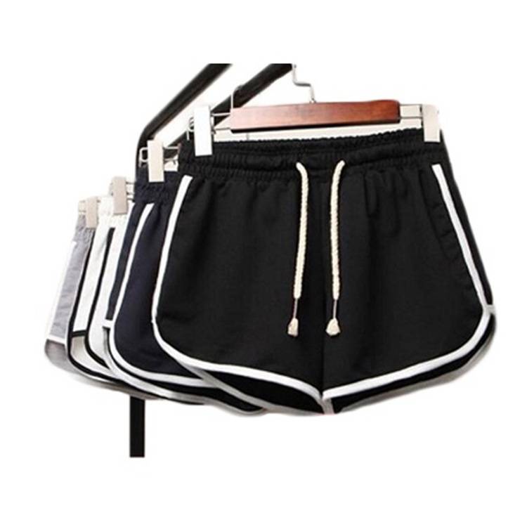 Quần short thể thao ống rộng viền màu tương phản phong cách Hàn Quốc thời trang cho nữ
