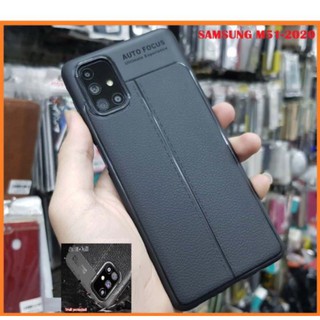 Ốp lưng Samsung M51 dẻo giả da Autofocus màu đen