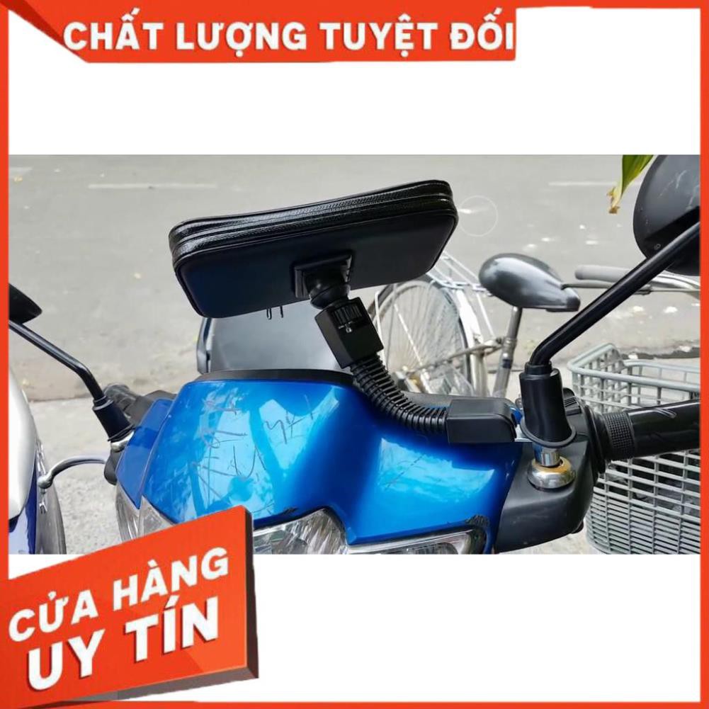 [Hàng Loại A]  Gía đỡ điện thoại gắn chân kính xe - Mẫu đi mưa